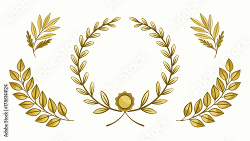 golden laurel wreath