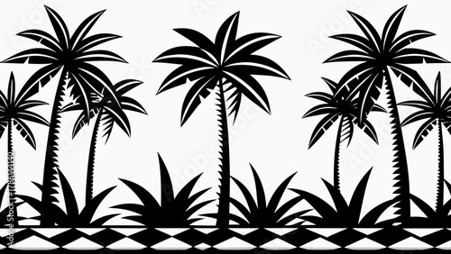 palm tree silhouettes