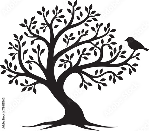 Tree Silhouette SVG Design
