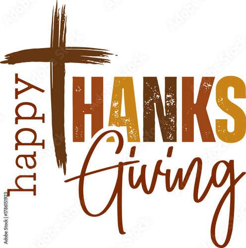 Happy Thanksgiving SVG, Christian SVG, Christian Thanksgiving SVG, Thanksgiving Cross SVG