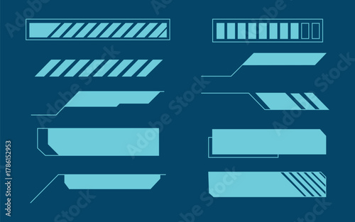 Futuristic Hud Element icon vector. Sci fi futuristic hud dashboard display virtual reality technology screen symbol. vector illustration.