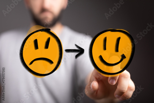 Stock photo depicting emoti...
