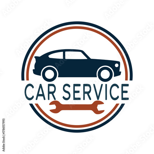 Automotive car service repair maintenance garage mechanic shop wrench logo auto sign