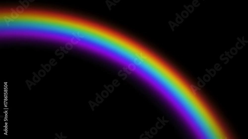 Green Screen visual effect of the appearance a rainbow on black background layer to overlay 4k scene 4 with distortion, overlay, glitch, static noise, scan lines background, animated video loop
