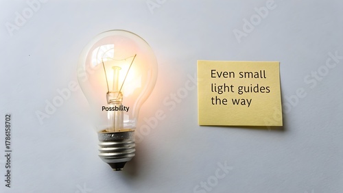 bulb glowing softly  hope concept