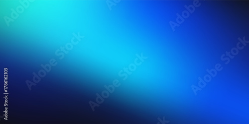 Abstract blue neon light waves on dark background, futuristic glowing grainy gradient texture, modern digital art design for creative projects