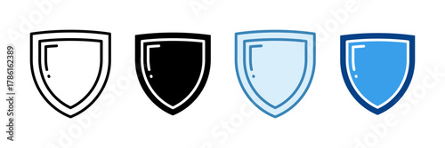 Shield Of Will Icon Set Multiple Style Collection