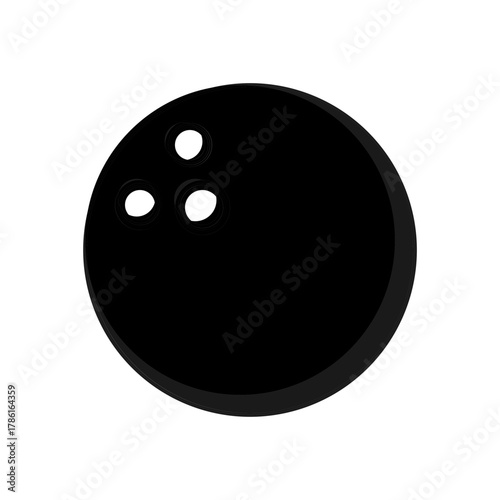 bowling ball on a white background. bowling ball icon. ilustration. 