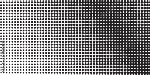 Dotted halftone gradient texture. Fading polka dot background. Repeated dots gradation pattern background. Black vanishing comic pop art overlay backdrop. Halftone raster effect wallpaper. Vector