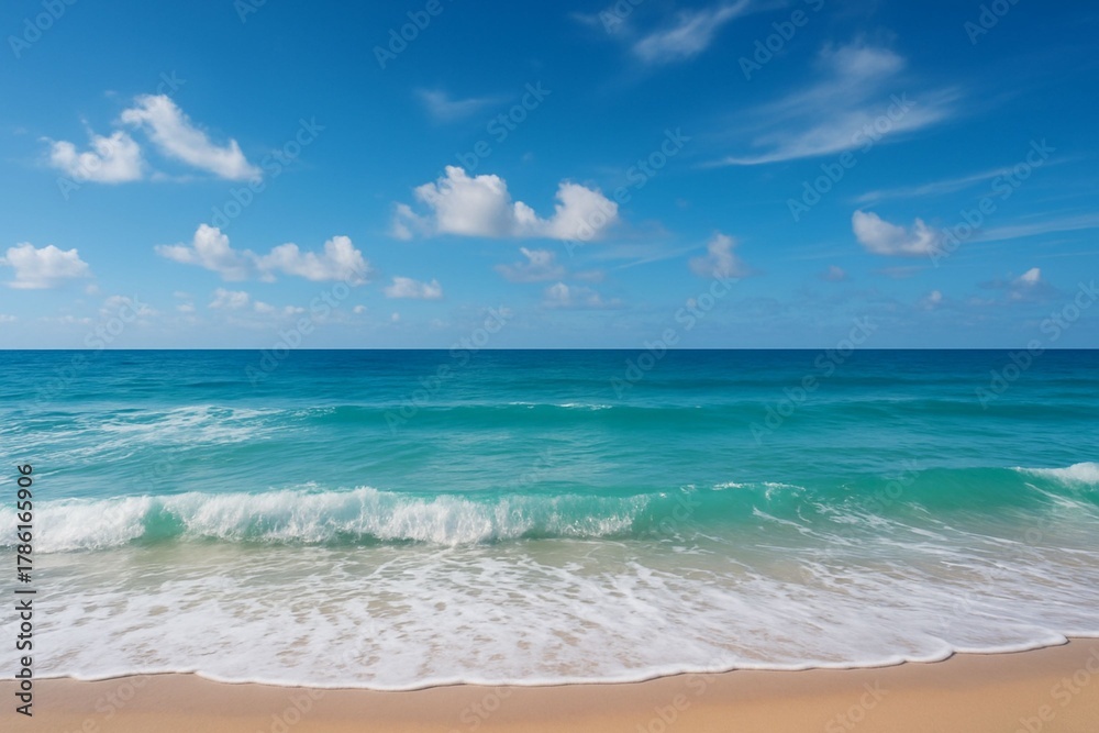 Fototapeta premium tropical beach with blue sky