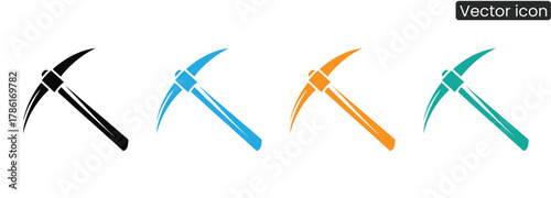 Explore diverse pickaxe icons, offering versatile tools for mining, construction, and exploration. Essential for projects demanding strength and effort.