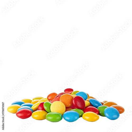 colorful candies ,isolated on transparent png