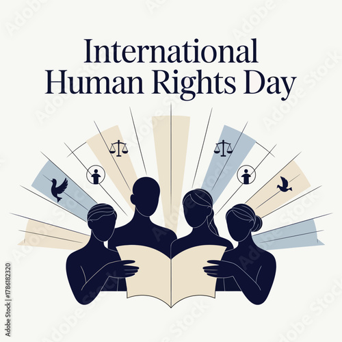 International Human Rights Day Education Awareness Vector