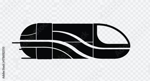 Sleek futuristic train design, symbolizing speed and modern transportation