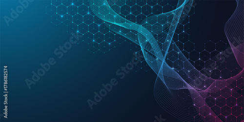 Abstract digital blockchain cube blocks concept. 3D big data cubes quantum computer technology idea. Artificial intelligence data core cubes design element