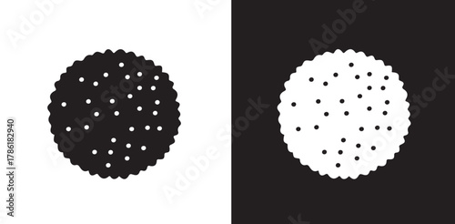 Cookie Icon Vector Illustration – Sweet Dessert Symbol. Bakery Snack Illustration.