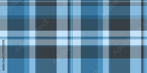 Beautiful fabric texture textile, softness pattern check seamless. Kid tartan vector plaid background in cyan and light colors.