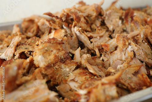 Fototapeta Naklejka Na Ścianę i Meble -  Greek souvlaki gyros street fast food