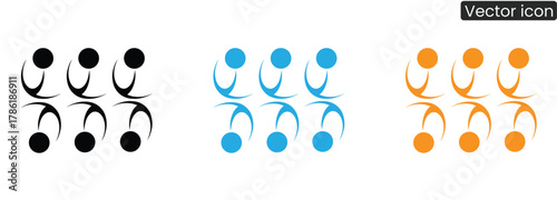 Instantly elevate your projects with these versatile, modern abstract icons. Ideal for representing teams, unity, and dynamic business concepts in vibrant colors.