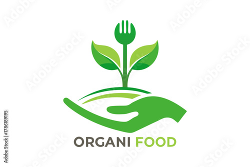 Eco friendly logo with green leaf and nature icon design