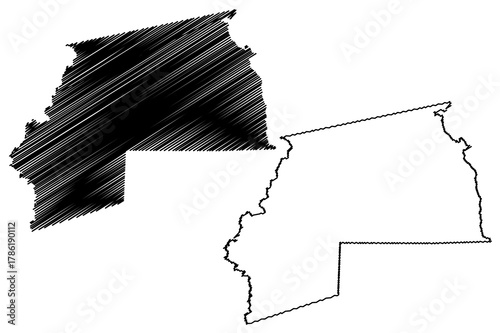 Anage municipality (Bahia state, Municipalities of Brazil, Federative Republic of Brazil) map vector illustration, scribble sketch Anage map