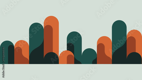 Vibrant abstract geometric shapes create a modern, dynamic backdrop with a retro color palette perfect for design projects