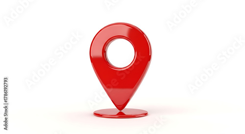 Shiny Red Map Pin Location Marker navigation destination