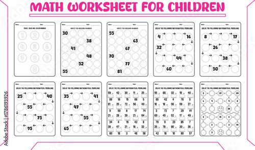 Printable math worksheet for children