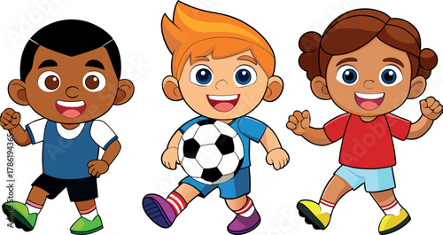football boy illustration, soccer player cartoon, sporty kid artwork, athletic boy vector, fun football design, children sports cartoon, soccer athlete illustration, boy playing football, energetic sp