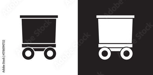Dumpster Icon Vector Illustration, Waste Container Symbol. Trash Dumpster Vector Icon – Garbage Bin Illustration.