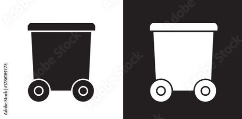 Dumpster Icon Vector Illustration, Waste Container Symbol. Trash Dumpster Vector Icon – Garbage Bin Illustration.