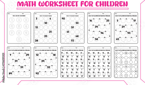Printable math worksheet for children