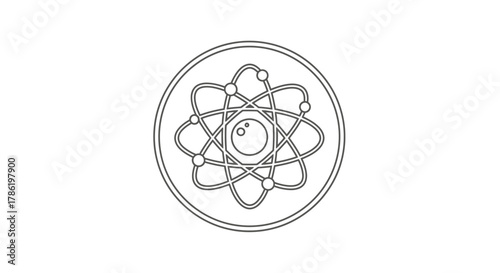Abstract symbolic representation of atomic structure and scientific exploration