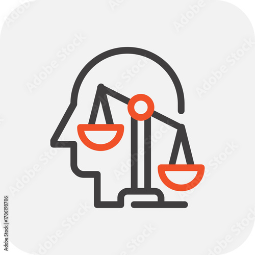 Modern making decision flat line vector illustration icon design concept. Icon for mobile and web graphics. Flat symbol, logo creative concept. Simple and clean flat pictogram