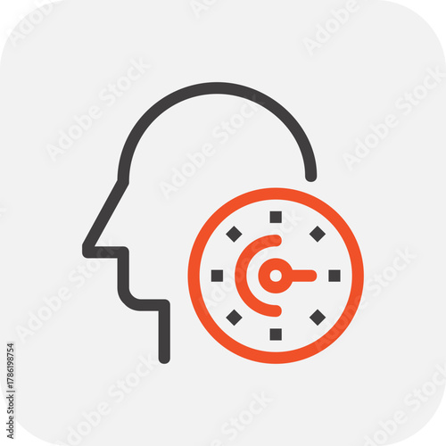 Modern time management flat line vector illustration icon design concept. Icon for mobile and web graphics. Flat symbol, logo creative concept. Simple and clean flat pictogram