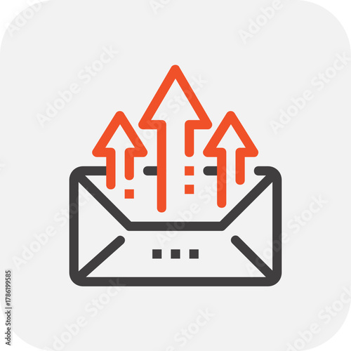 Modern advertising messages flat line vector illustration icon design concept. Icon for mobile and web graphics. Flat symbol, logo creative concept. Simple and clean flat pictogram