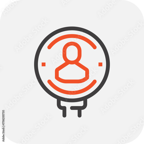 Modern applicant flat line vector illustration icon design concept. Icon for mobile and web graphics. Flat symbol, logo creative concept. Simple and clean flat pictogram