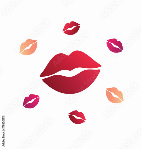 Vibrant Gradient Kiss Marks Collection