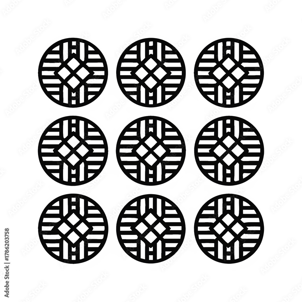 Tyre track mark skid seamless pattern, black and white texture

