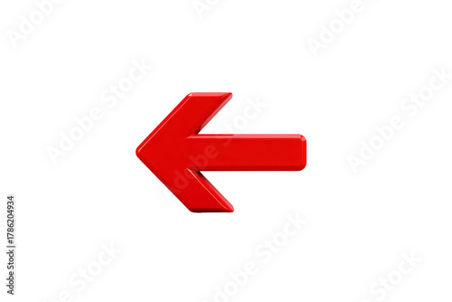 Red left arrow symbol, isolated on transparent background, used for direction, navigation, or interface design, with bold and modern style conveying clarity and emphasis Free Download Red left arrow symbol, isolated on transparent background, used for direction, navigation, or interface design, with bold and modern style conveying clarity and emphasis - GFXLoad
