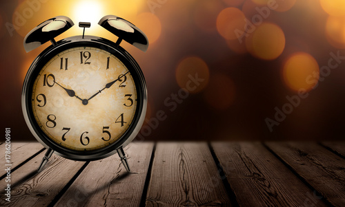 Vintage Wecker mit der Uhrzeit 10 nach 10