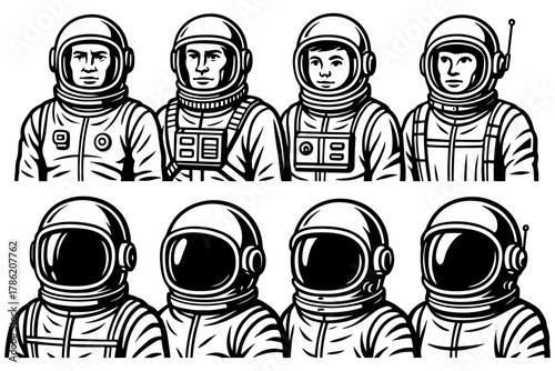 Vintage and modern astronaut suits: a retro to futuristic exploration