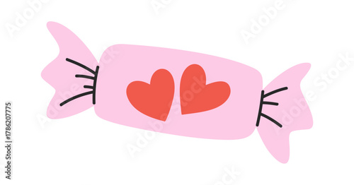 Sweet candy romantic wrapping shape