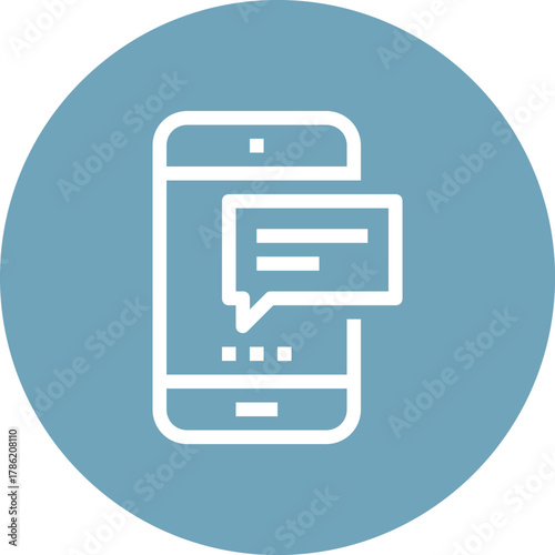 Modern speech bubbles flat line vector illustration icon design concept.