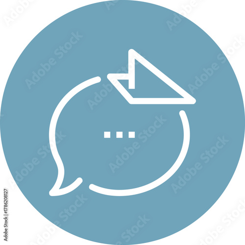 Modern speech bubbles flat line vector illustration icon design concept.