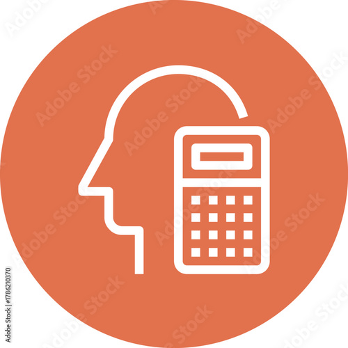 Modern accounting flat line vector illustration icon design concept. Icon for mobile and web graphics. Flat symbol, logo creative concept. Simple and clean flat pictogram