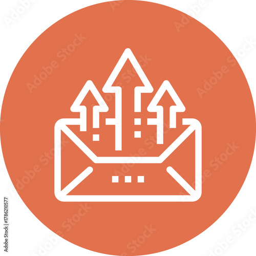 Modern advertising messages flat line vector illustration icon design concept. Icon for mobile and web graphics. Flat symbol, logo creative concept. Simple and clean flat pictogram