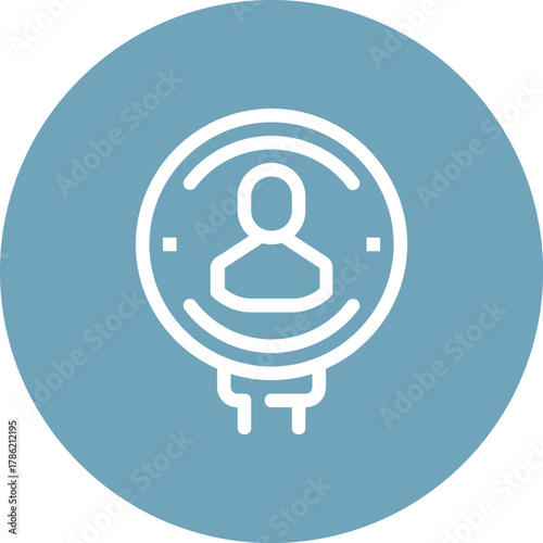 Modern applicant flat line vector illustration icon design concept. Icon for mobile and web graphics. Flat symbol, logo creative concept. Simple and clean flat pictogram