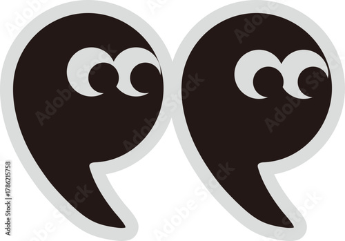 검정색 쌍따옴표