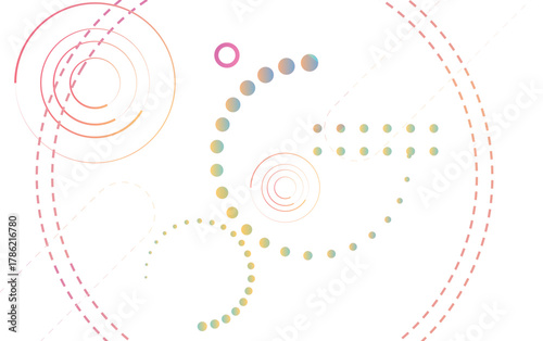 A vibrant abstract background featuring dynamic flowing shapes in motion, blending seamlessly into a colorful gradient backdrop. Smooth curves, layered forms, and fluid transitions create a sense of d